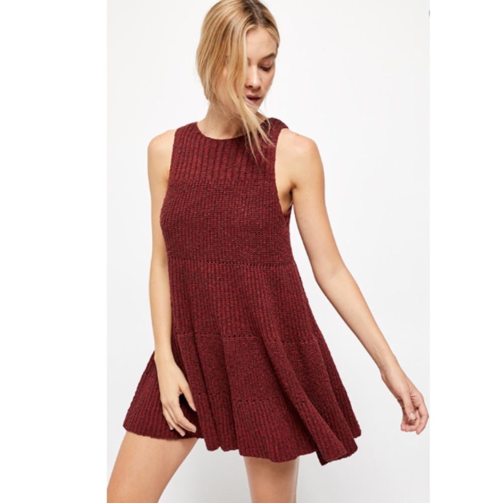 FREE PEOPLE | Waterfall Ruffle Sweater Dress